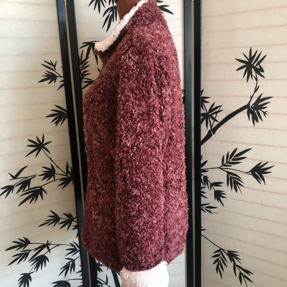 HOT DEAL! Weatherproof Vintage Long Sleeve Fleece Pullover Size L Rustic Red - Picture 3 of 11